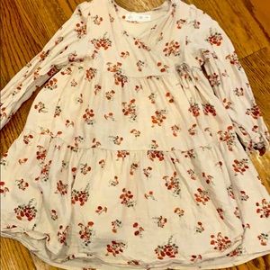 Zara kids floral wrap dress